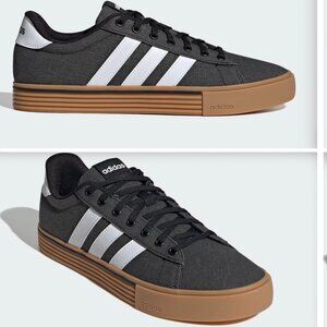adidas Black and White Sneakers with Tan Sole
